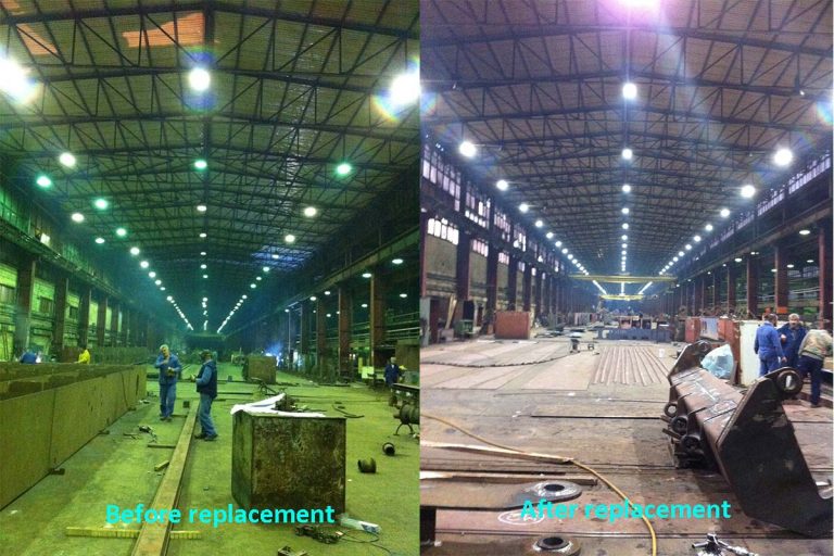 Eclairage LED Industriel LED série HB dans un chantier naval de Croatie