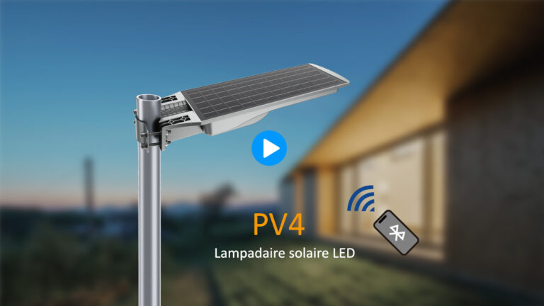 Lampe avec panneau solaire série PV4