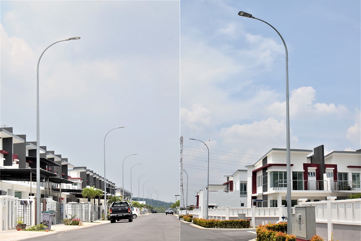 lampadaire de rue moderne de la série K pour les routes des zones résidentielles-2