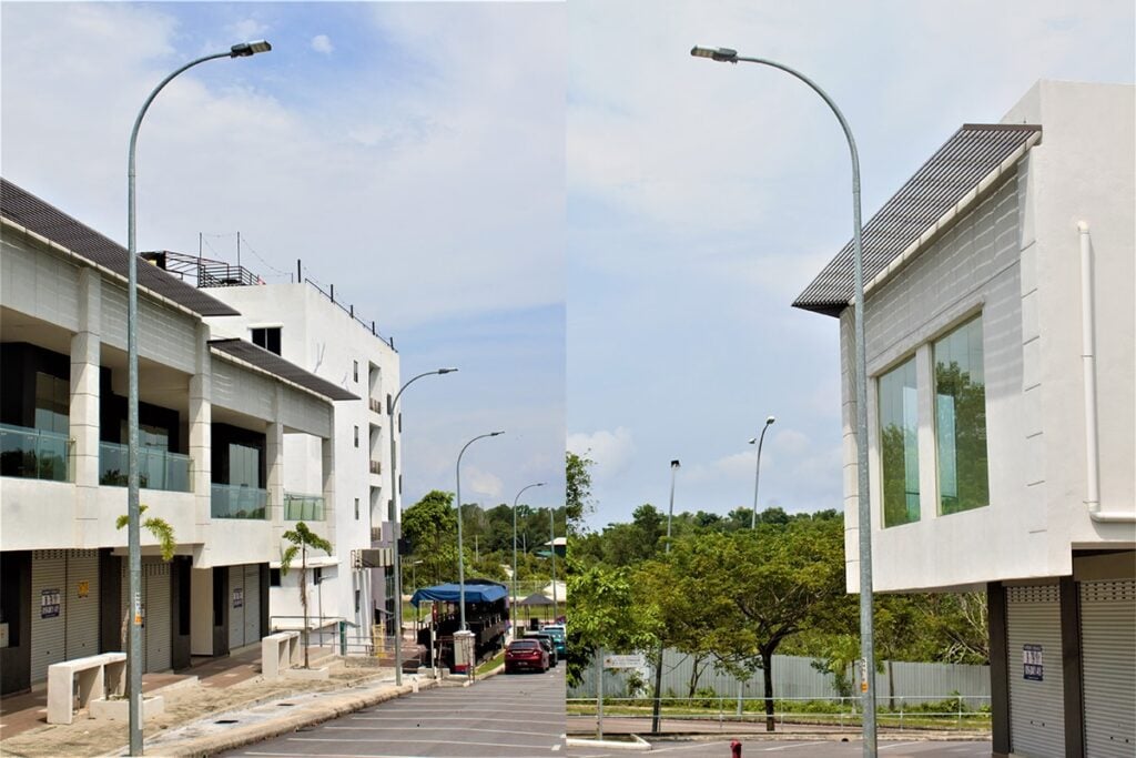 Lampadaires intelligents de la série H dans un centre commercial-3