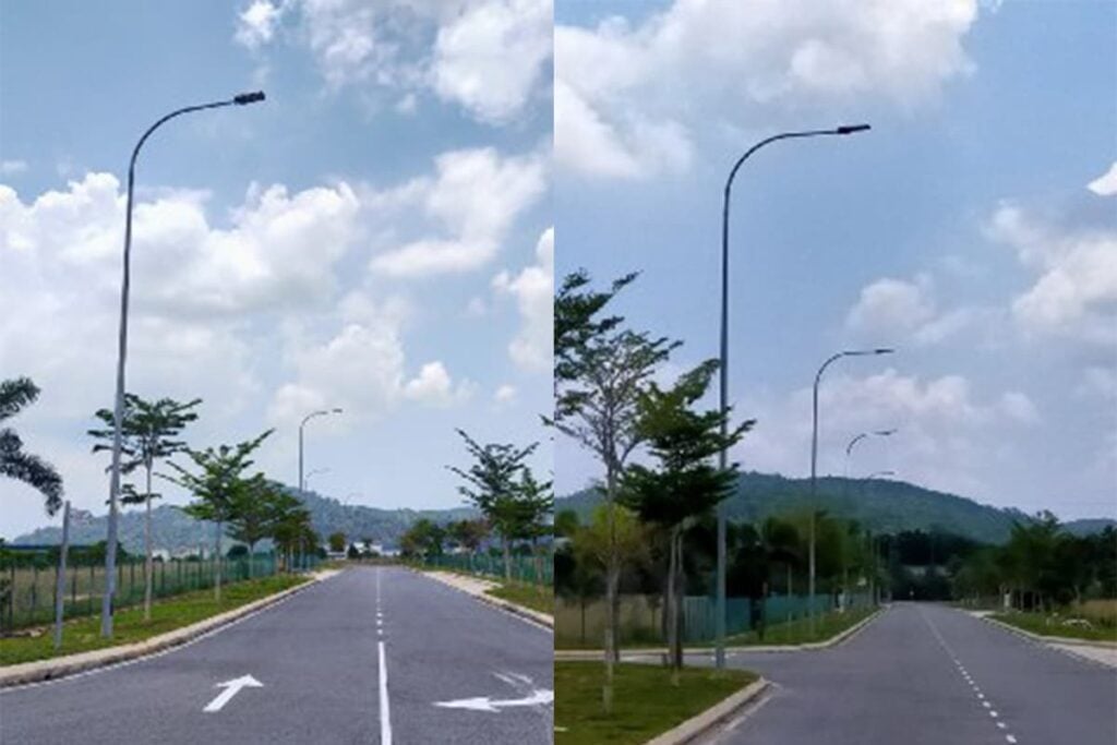 candélabre led éclairage public de la série H pour rond-point dans la vallée technologique de Sendayan-2