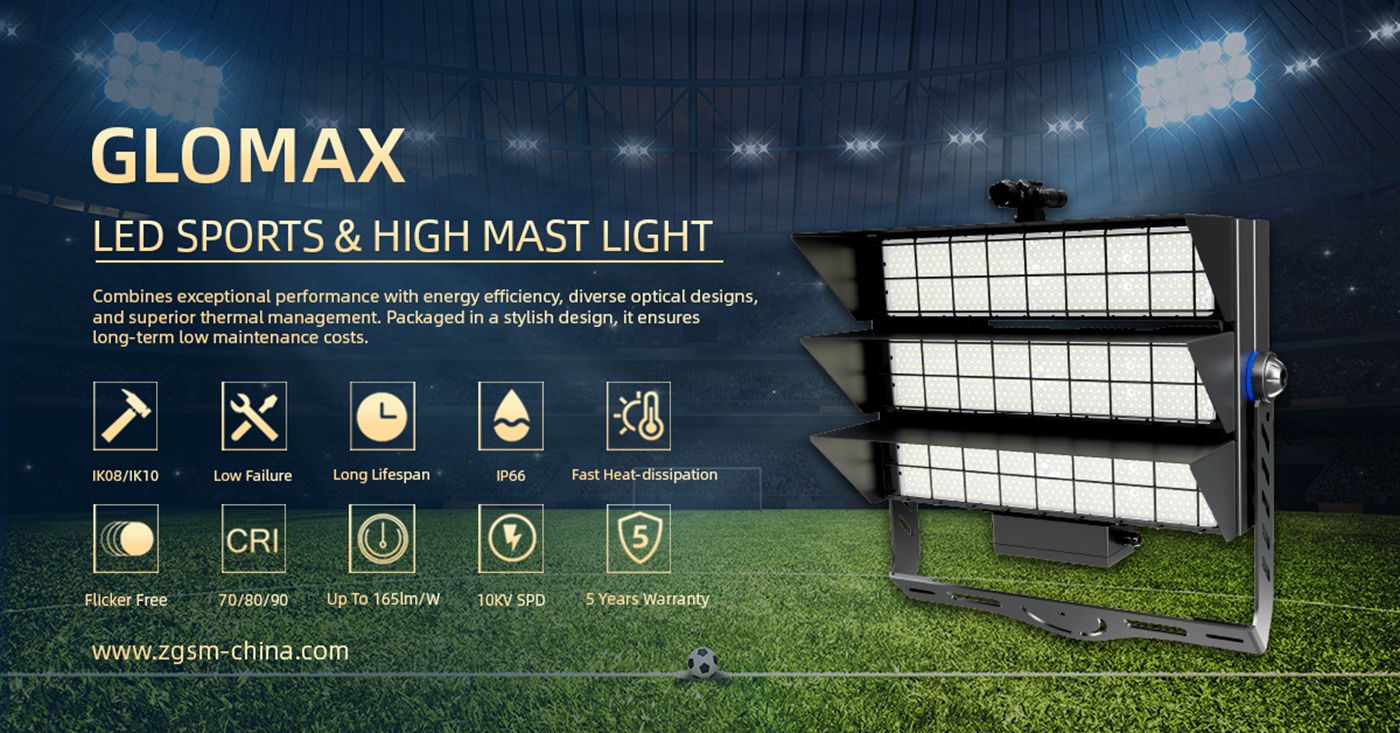 Les lumières du stade GloMax ont réussi le test IK08/IK10