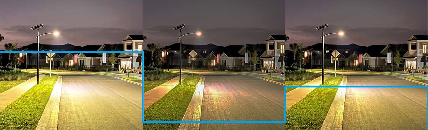 Gradation de lampadaires solaires LED
