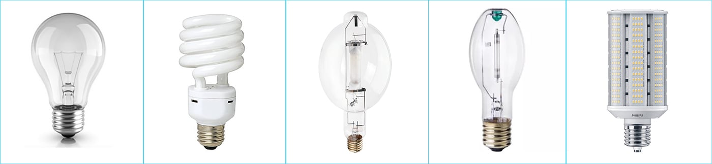 Lampes traditionnelles - Tableau équivalence LED