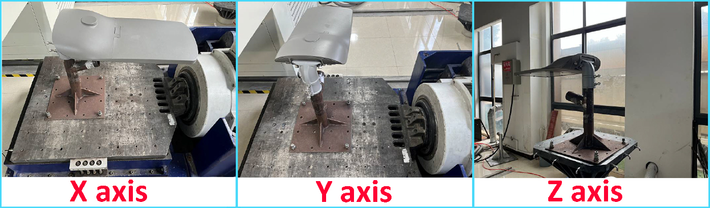 Essai de vibration axe X Y Z