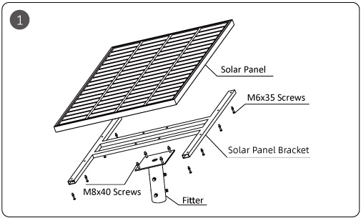 Lampadaire solaire tout en deux Installation-1