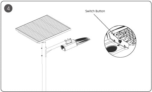 Lampadaire solaire tout en deux Installation-4