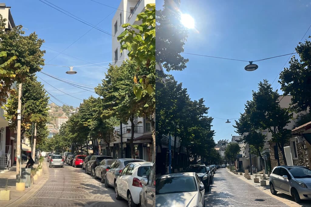 Series Halo 150W Éclairage caténaire LED pour voie communautaire en Albanie