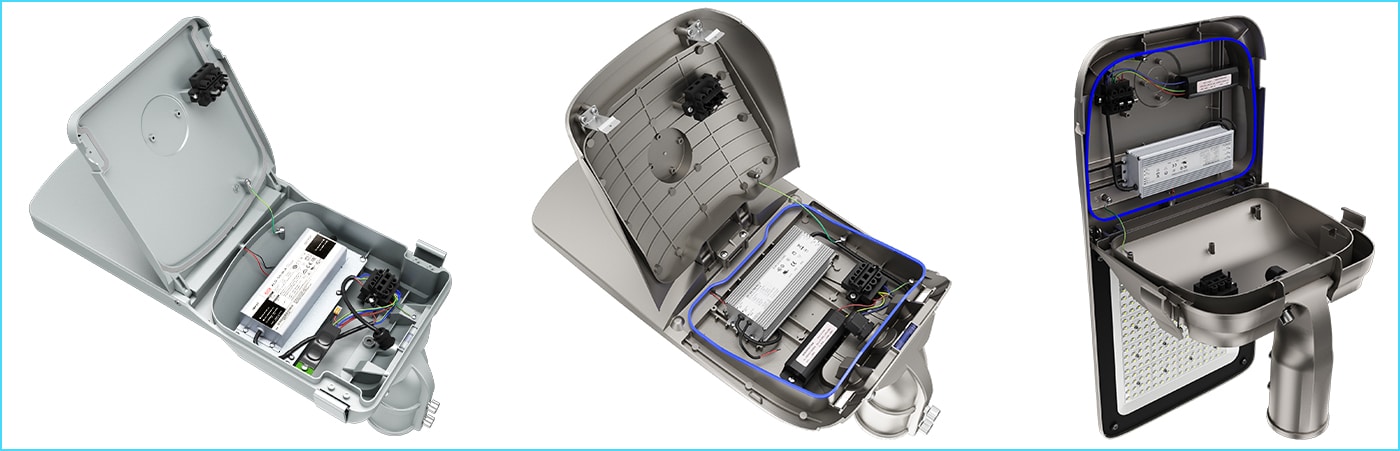 Ouverture sans outil pour faciliter la réparation de l'éclairage public