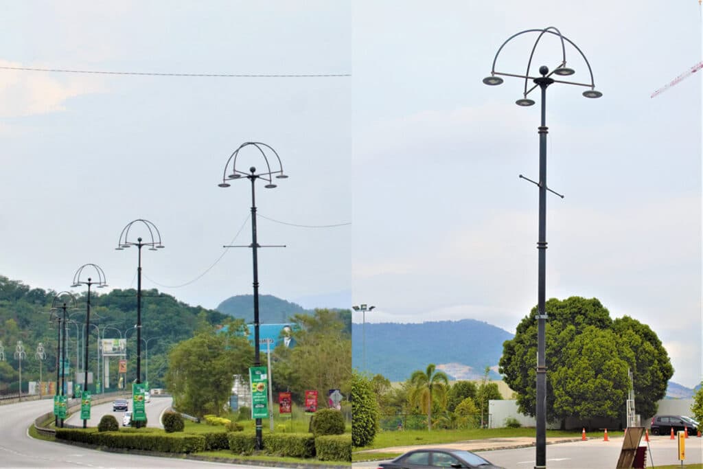 Série L Projet RSE d'éclairage public suspendu pour les routes communautaires de Nilai, en Malaisie-2