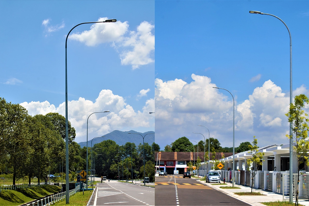 Éclairage public résidentiel à LED pour les routes communautaires en Malaisie-7