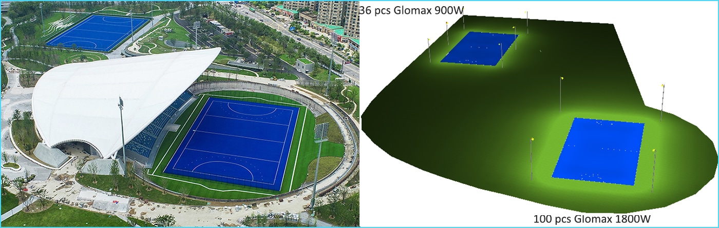 Éclairage standard des terrains de hockey vs éclairage des stades professionnels - coût de l'éclairage de stade