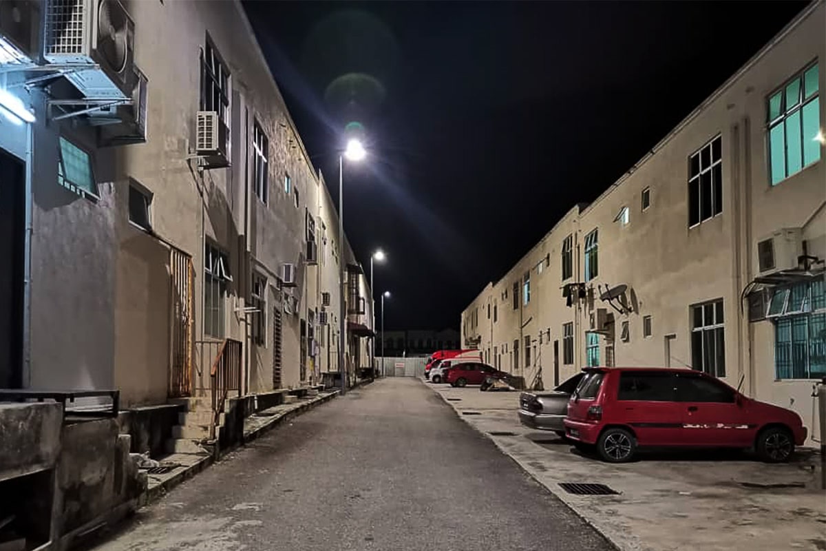 Éclairage de parking commercial de la série K à Malacca